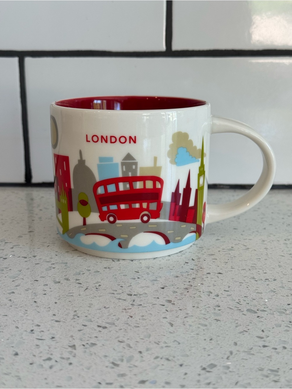 Starbucks London Red and White Double-Decker Bus “You are Here” Mug